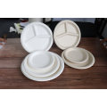 Eco - Friendly Sugarcane Disposable Plates Paper Lunch Tray